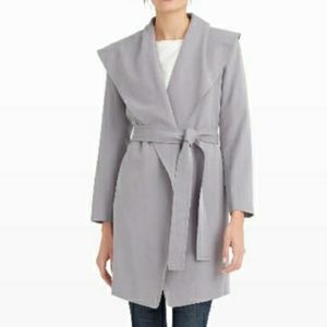 Club Monaco Gray Hanne Wrap Trench Coat SZ Small